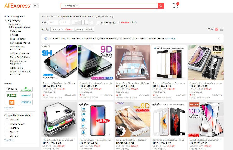 AliExpress Cellphones Accessories