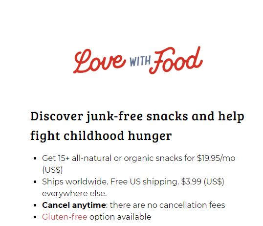 LoveWithFood Coupons 40% Off First Deluxe Box