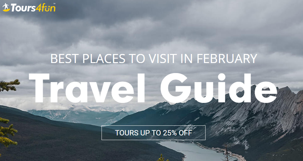 Up to 25% Off Tours4Fun February Travel Guide