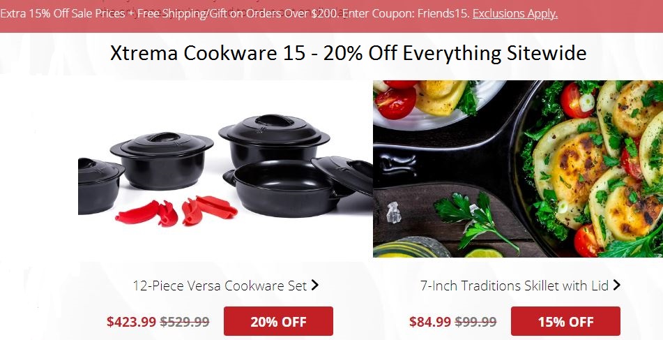 Xtrema Cookware 15 - 20% Off Everything Sitewide