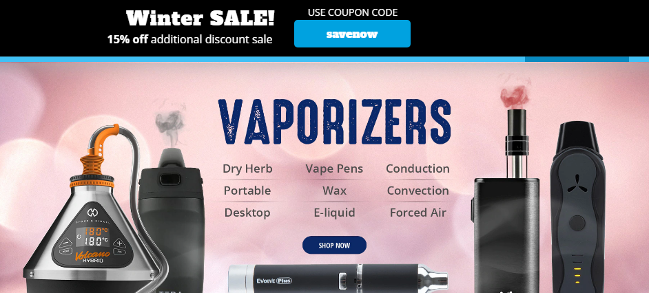 15% Off Vaporizer Chief Coupons Winter Sale