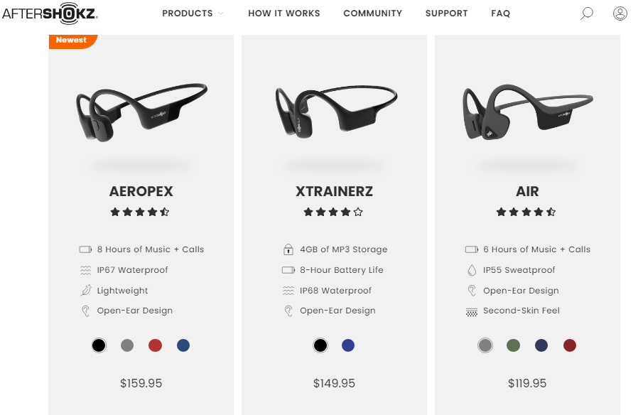 AfterShokz Bone Conduction Headphones Start From $79.95