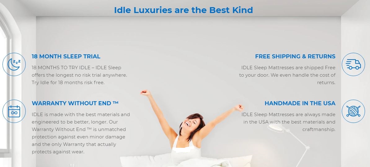 Idle Sleep Mattress Risk Free For 18 Months