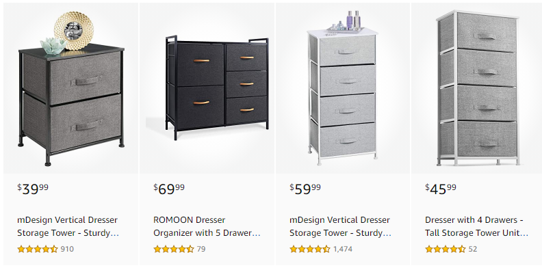 Amazon dressers for sale