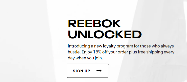 reebok sign up 15 off