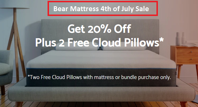 bear mattress 4th of July sale discount