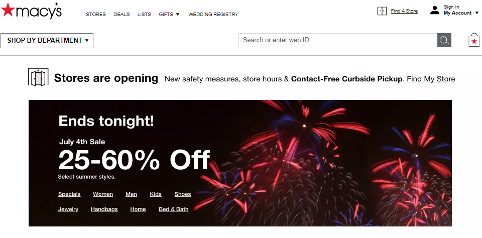 Macy's 4th July Sale 2020