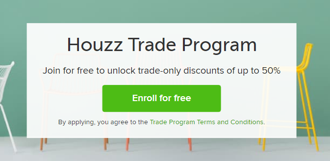 houzz trade program discount