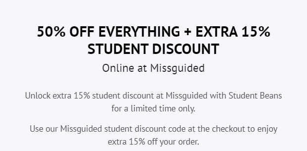missguided student discount code