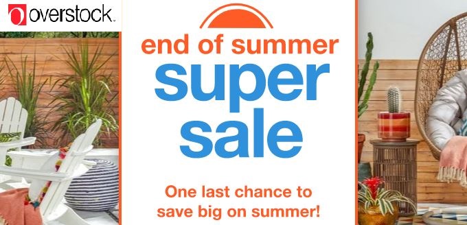 overstock end of summer sale