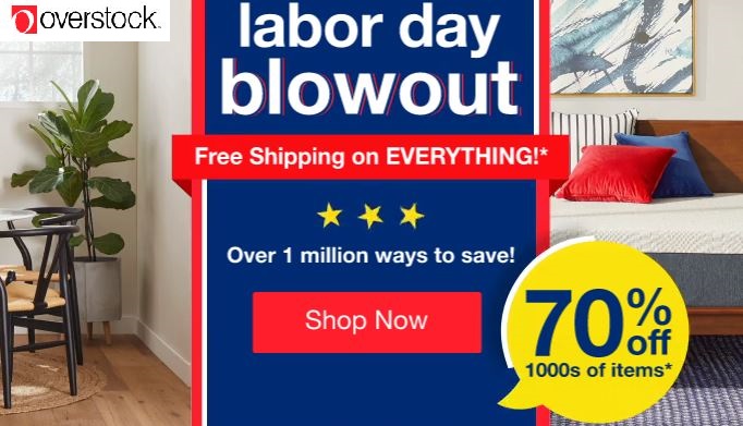 overstock labor day sale