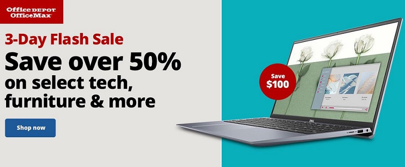 office depot 3 day flash sale