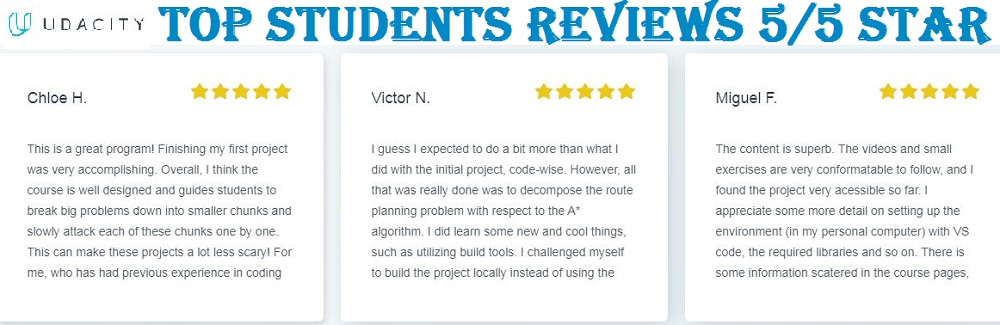 udacity student reviews