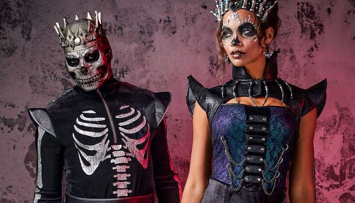 Couples Skeleton Halloween Costumes