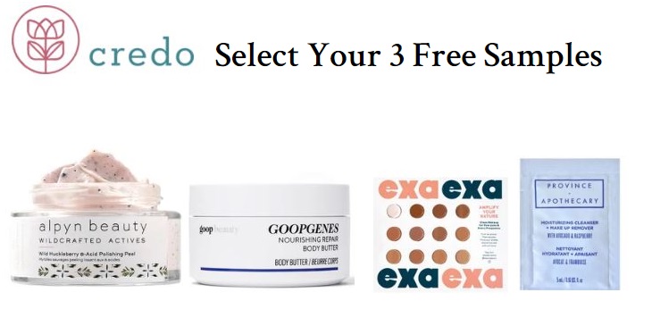 credo beauty free samples