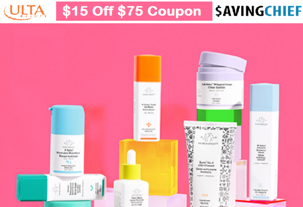 ulta coupon code $15 off $75