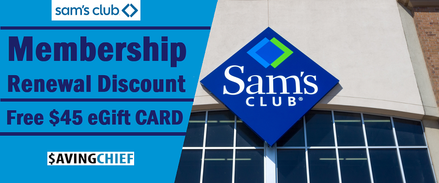 Sam's Club membership renewal discount