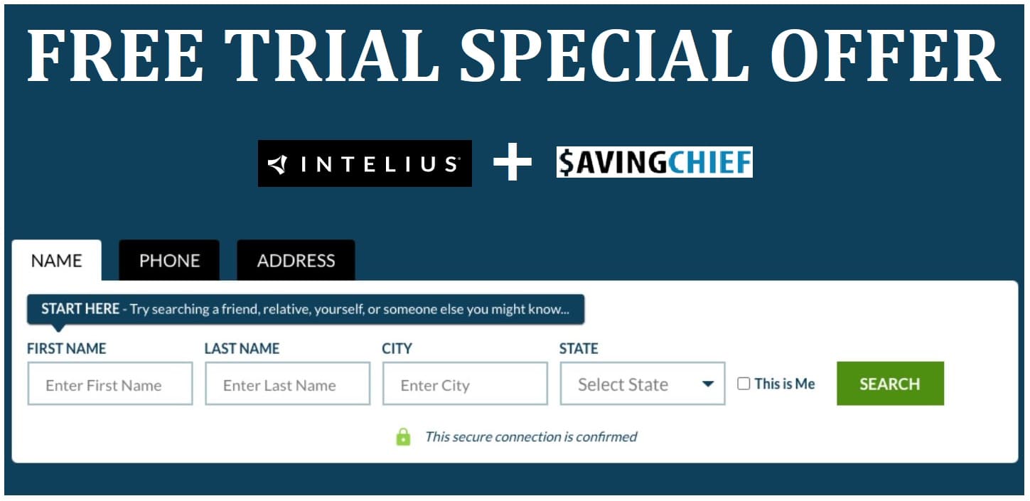 intelius free trial code