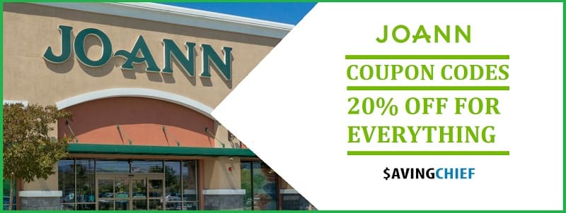 Joann coupons 20 off entire purchase