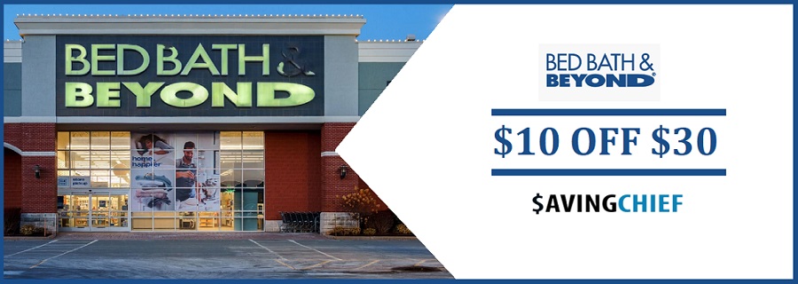 $10 off $30 bed bath and beyond coupon